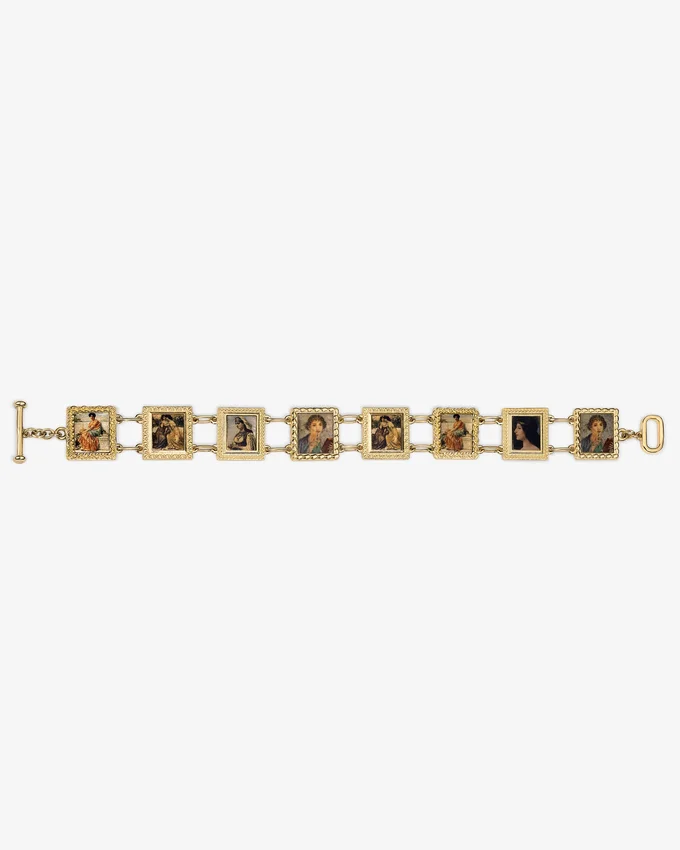14Kt Gold Portrait Link Bracelet