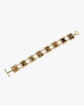 14Kt Gold Portrait Link Bracelet
