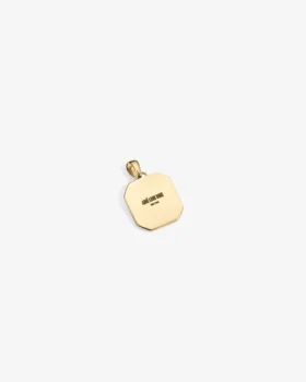 14Kt Gold Queens Crest Relief Pendant