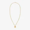 14Kt Gold Queens Crest Relief Pendant