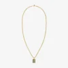 14Kt Gold Stained Glass Crest Pendant