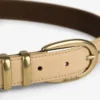 Croc-Embossed Nubuck Belt