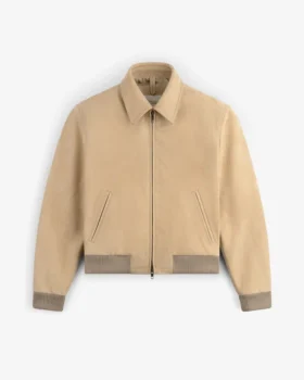 Croc-Embossed Nubuck Bomber Jacket