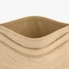 Croc-Embossed Nubuck Cardholder