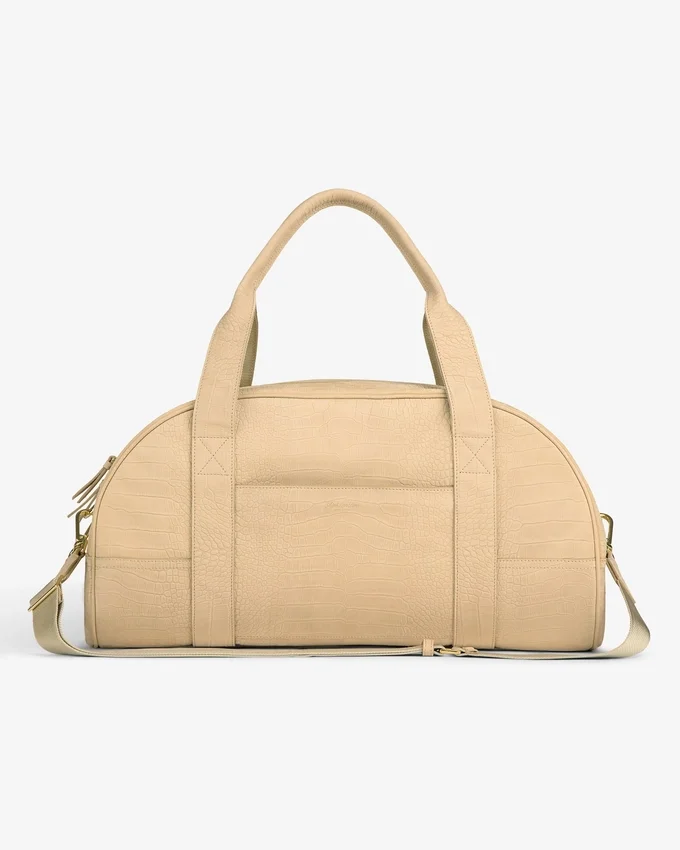 Croc-Embossed Nubuck Duffle