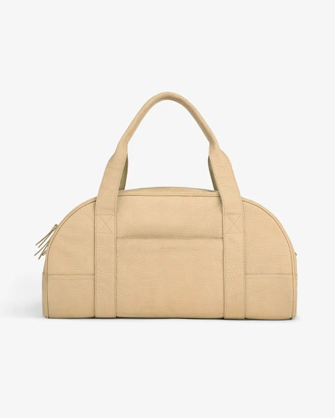Croc-Embossed Nubuck Duffle