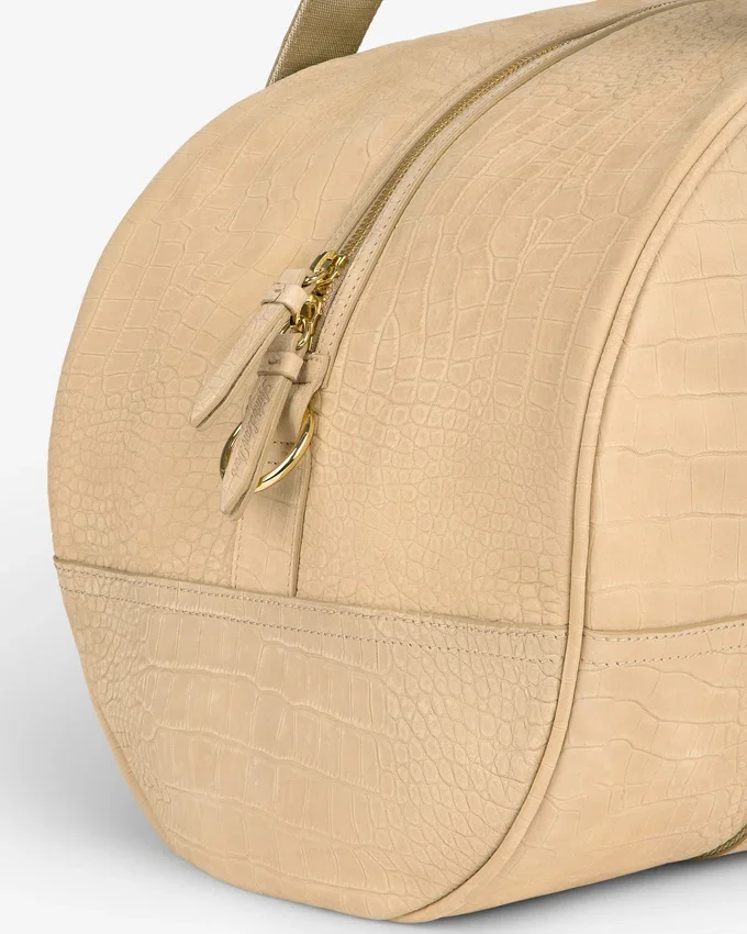 Croc-Embossed Nubuck Duffle