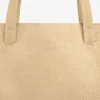 Croc-Embossed Nubuck Tote Bag