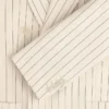 Double-Breasted Pinstripe Suit Jacket