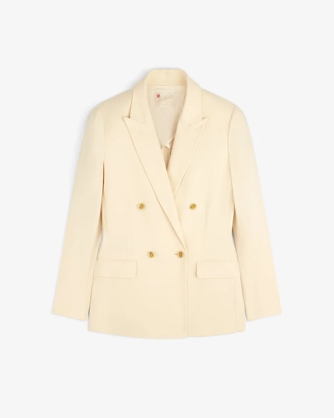 Double-Breasted Unconstructed Blazer