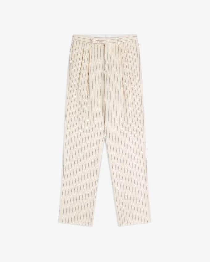 Double Pleated Pinstripe Suit Trouser