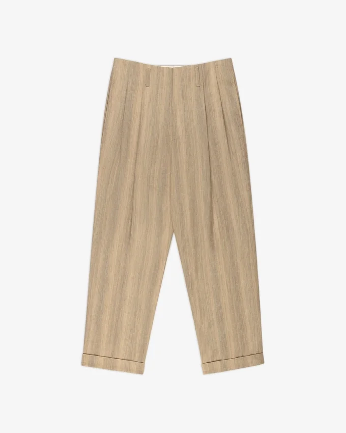 Double Pleated Safari Suit Trouser