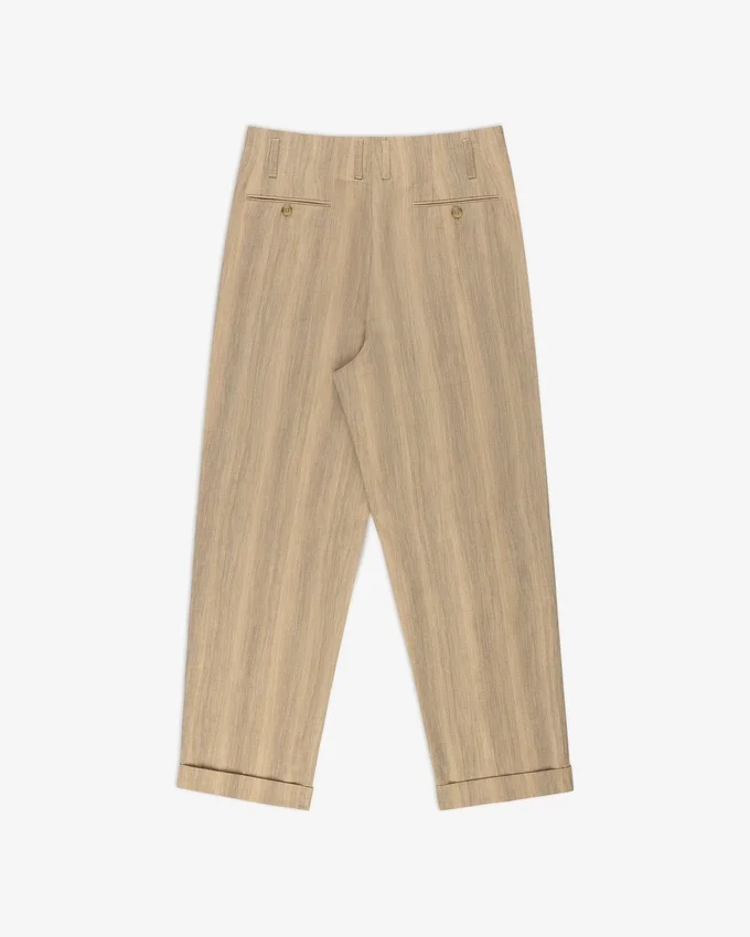 Double Pleated Safari Suit Trouser