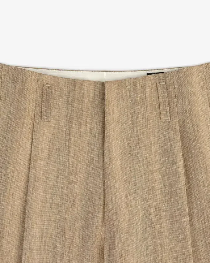 Double Pleated Safari Suit Trouser
