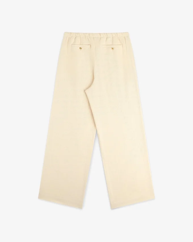 Drawstring Cotton Blend Suit Trouser