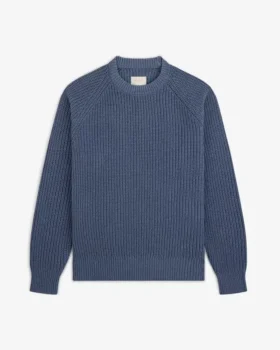 Knit Denim Crewneck Sweater