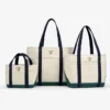 Large Crest Contrast Tote Bag