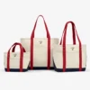 Small Crest Contrast Tote Bag