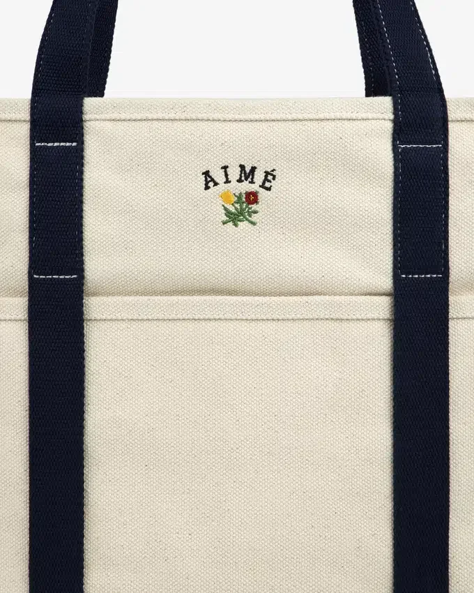 Large Crest Contrast Tote Bag