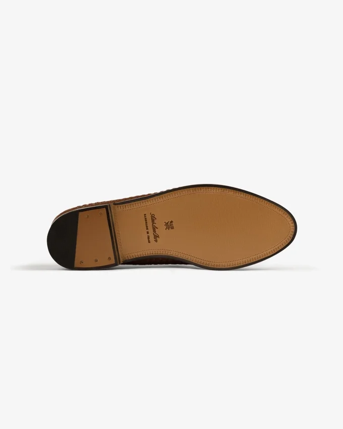 Leather Raffia Loafer