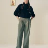 Lightweight Pleated Cotton Trouser