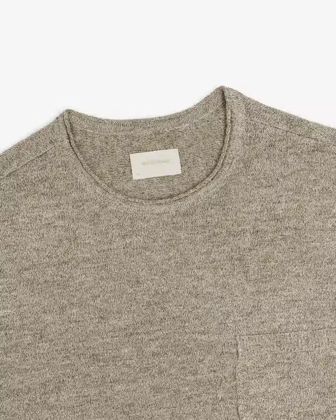 Long-Sleeve Knit Pocket Tee