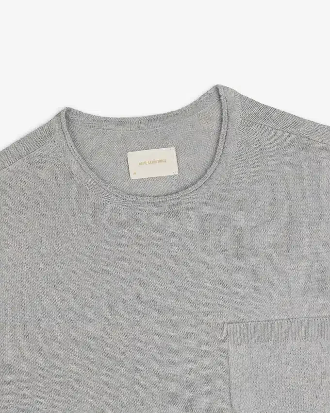 Long-Sleeve Knit Pocket Tee