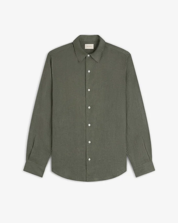 Long-Sleeve Linen Shirt