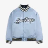 Overlay Logo Satin Varsity Jacket