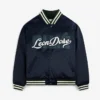 Overlay Logo Satin Varsity Jacket