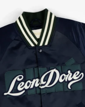 Overlay Logo Satin Varsity Jacket