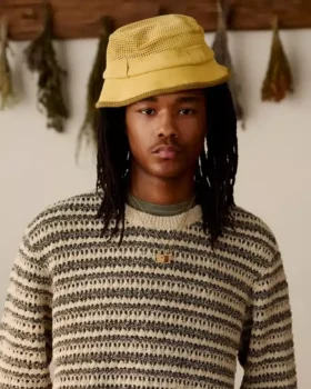 Perforated Suede Bucket Hat
