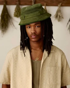 Perforated Suede Bucket Hat