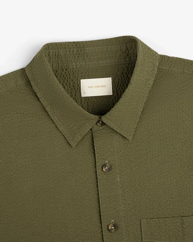 Short-Sleeve Seersucker Shirt