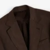 Single-Breasted Linen Blend Suit Jacket