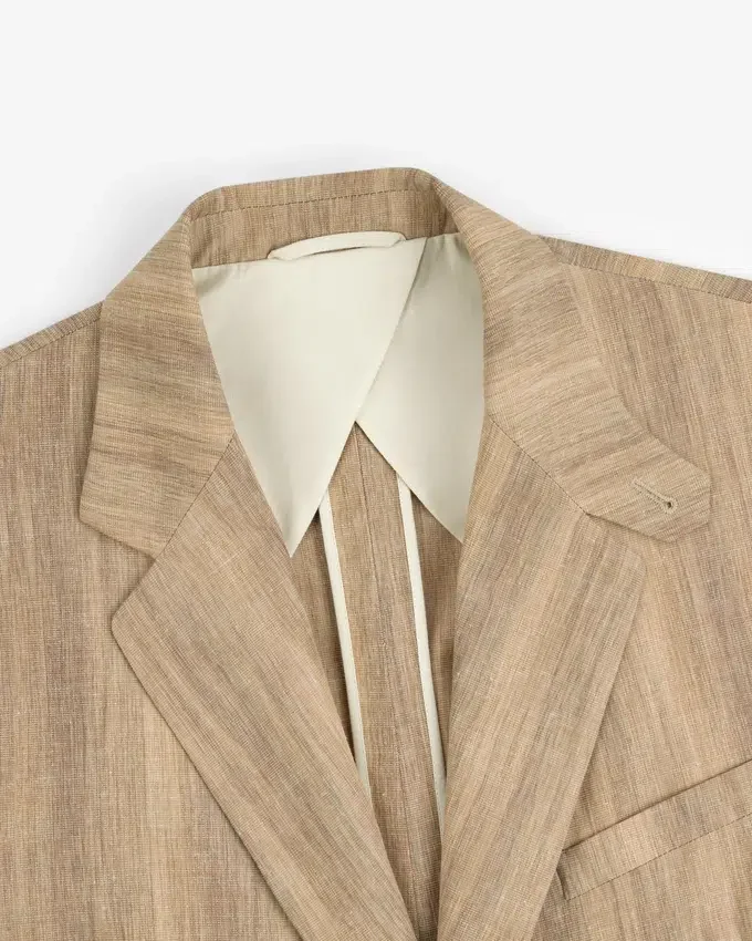 Single-Breasted Safari Suit Jacket