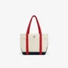 Small Crest Contrast Tote Bag