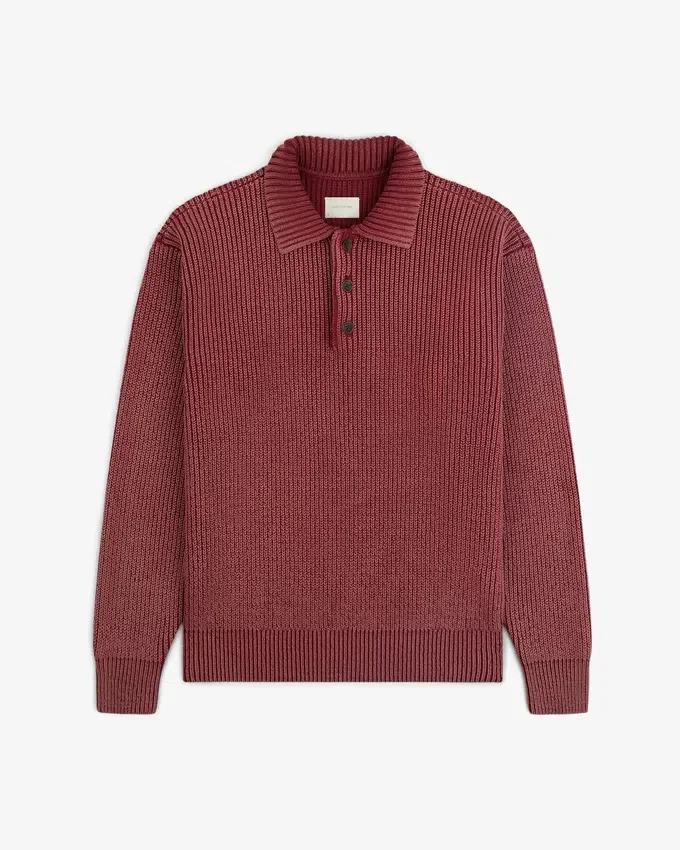 Stone Washed Knit Polo