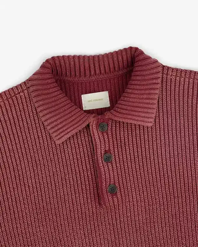 Stone Washed Knit Polo