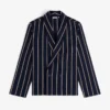 Striped Jacquard Shawl Collar Jacket