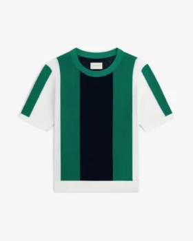 Striped Mesh Knit Tee