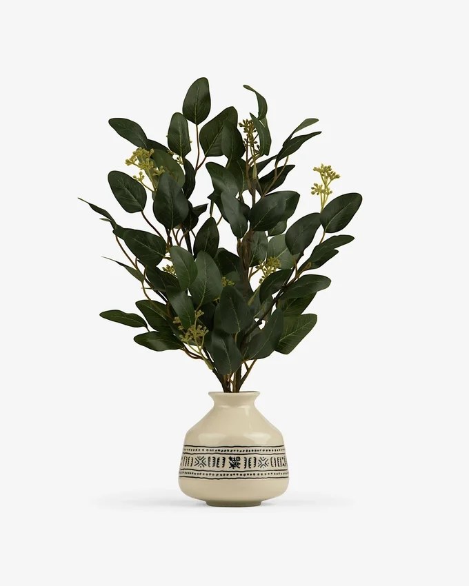 Textile Patterned Bud Vase