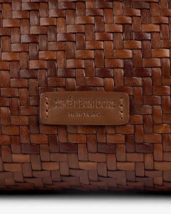 Woven Leather Shoulder Bag