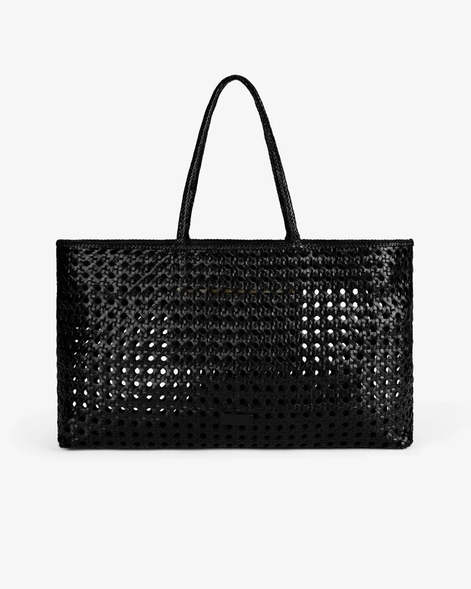 Woven Leather Tote Bag