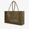 Woven Leather Tote Bag