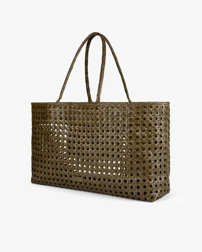 Woven Leather Tote Bag