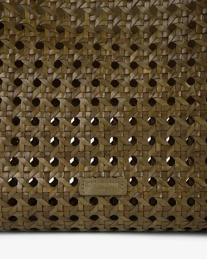 Woven Leather Tote Bag
