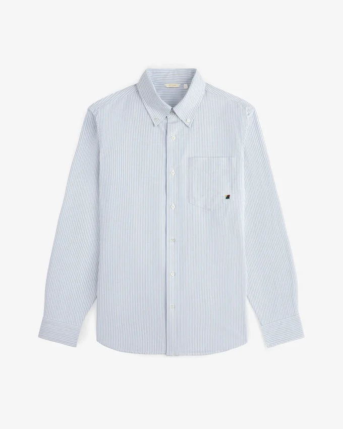 Yarn Dyed Striped Crest Shirt